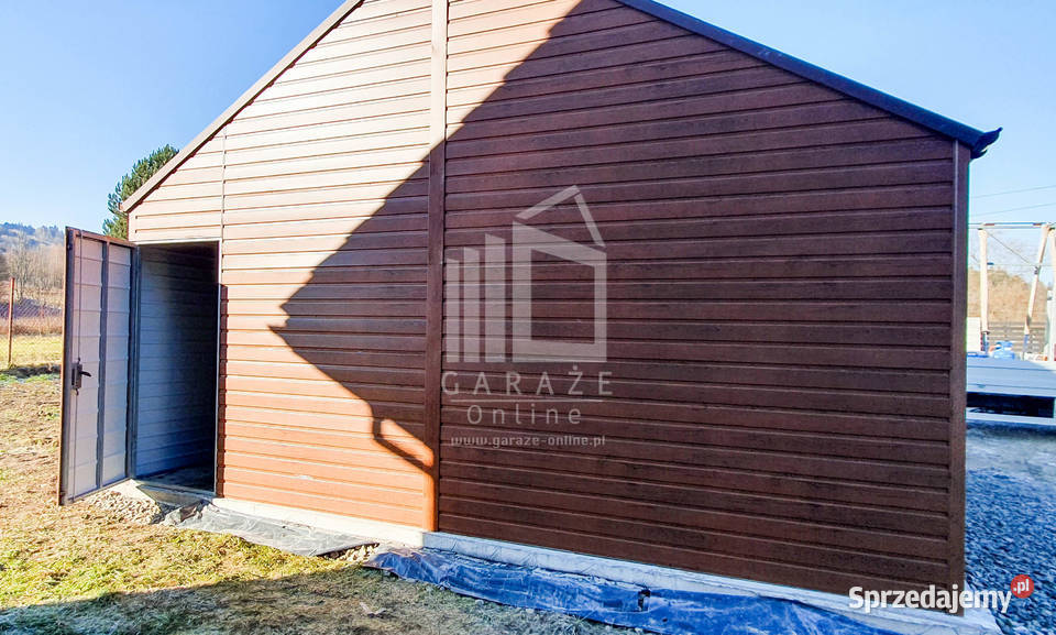 GARAŻ BLASZANY 6m x 6m dwuspad 2x Brama drzwi Sprzedaż lubelskie Lublin