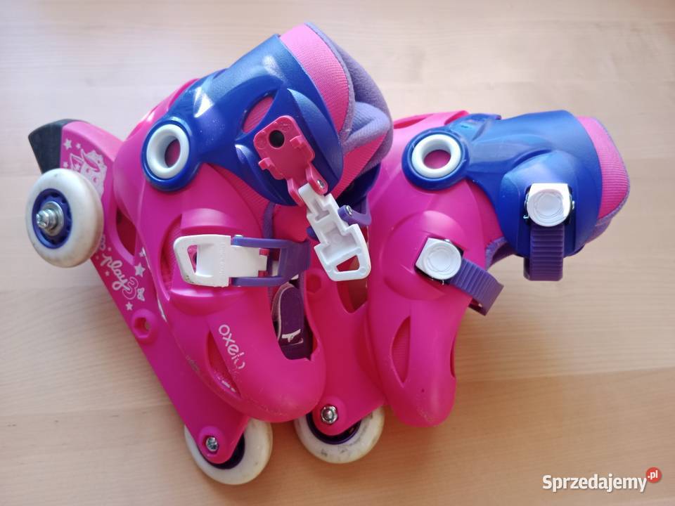 OXELO Rolki dzieci Play3 różowofioletowe Rozmiar 26 Poznań