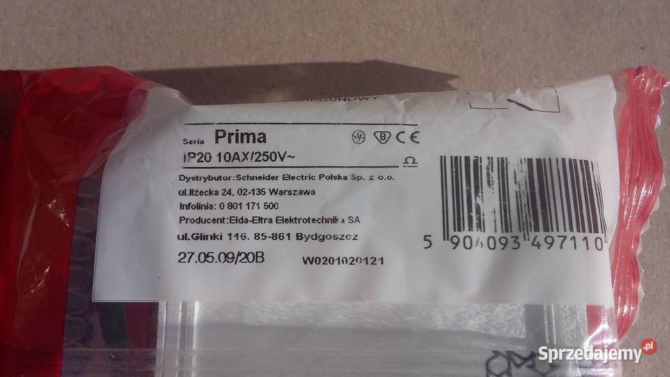 Łącznik natynkowy pojedynczy PRIMA włącznik Warszawa