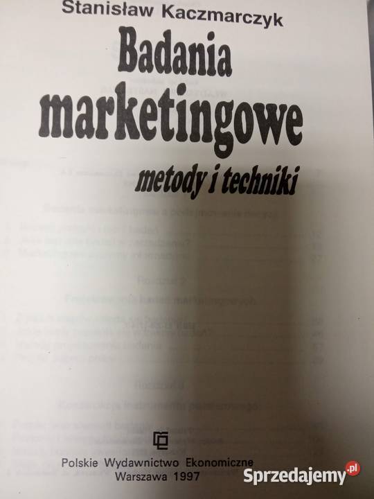 Badania marketingowe książki używane Warszawa