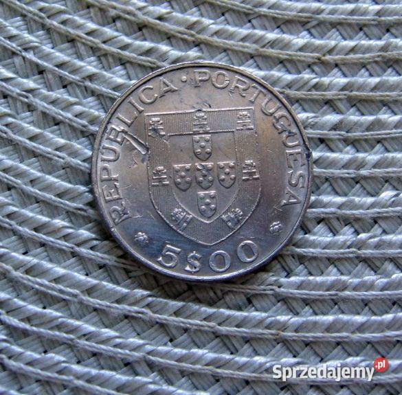 Portugalia 5 Escudo 1982r MŚ w hokeju na rolkach