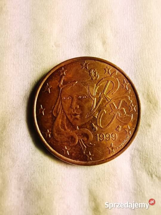 Francja 5 Euro Cent 1999 Paris Numizmatyka Ząbki