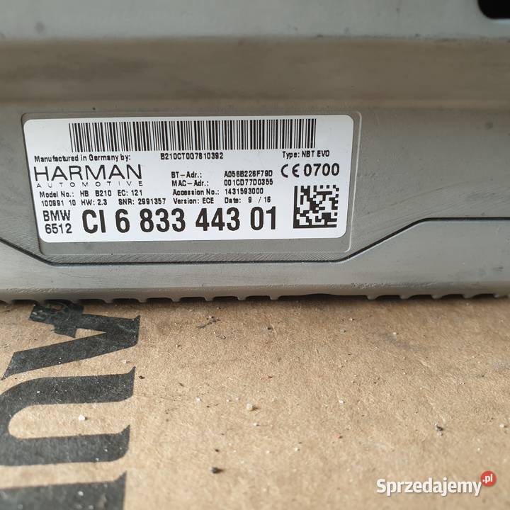 BMW G11 G12 RADIO NAWIGACJA 683344301 2991357 Pozostałe Łochowice