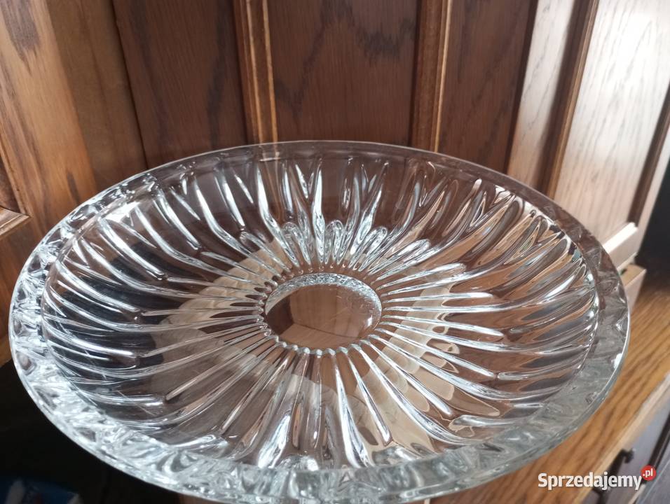Patera talerz półmisek szkło grube 2 sztuki Biłgoraj sprzedam