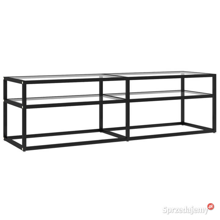 Szafka pod TV bezbarwna 140x40x405 szkło Warszawa