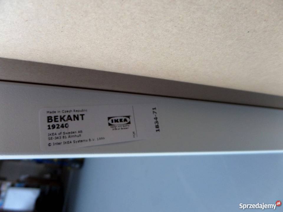 IKEA biurko BEKANT brzoza biała 160x80x76 Stoły, krzesła, biurka Warszawa