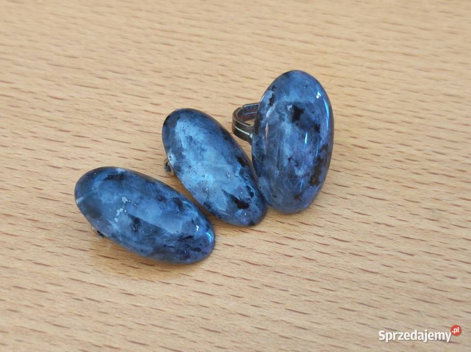 norweski kamień księżycowy pierścionek klipsy Kielce sprzedam