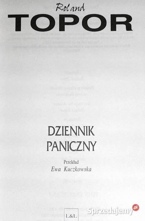 Dziennik Paniczny Roland Topor miękka lubelskie Chełm