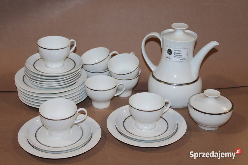 Serwis kawowy Thomas Rosenthal 925 Porcelana i szkło Szczecin