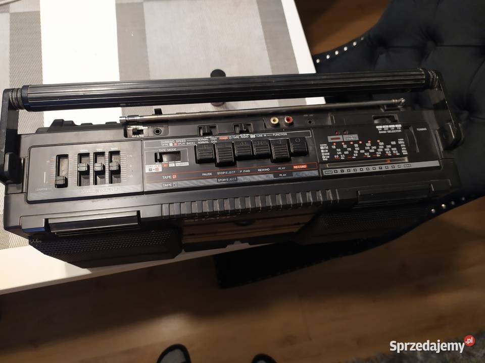 Radio Magnetofon 2 Kasetowy SHARP WQT234 Unikat lubuskie Sulęcin