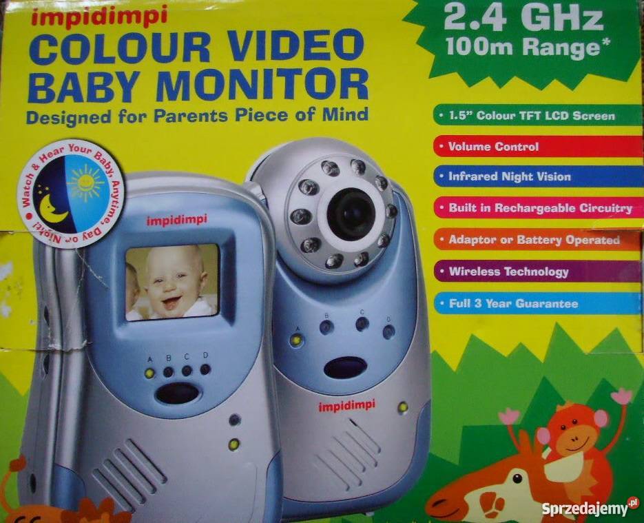NIANIA VIDEO MONITOR DZIECI Zabezpieczenia, nianie elektryczne Lubomia