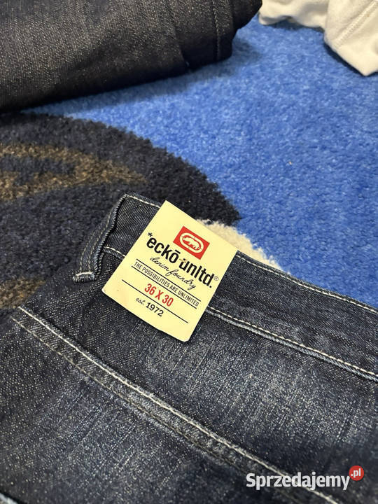 NOWE Spodnie Ecko Baggy Y2K Vintage Streetwear