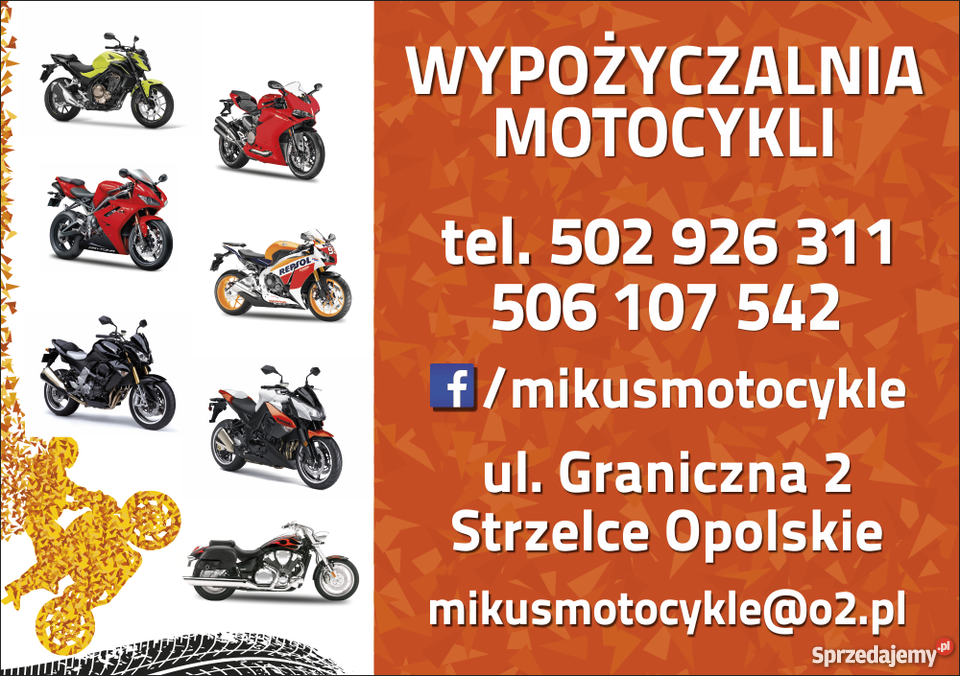 Wypozyczalnia motocykli wynajem motocykli Strzelce Opolskie