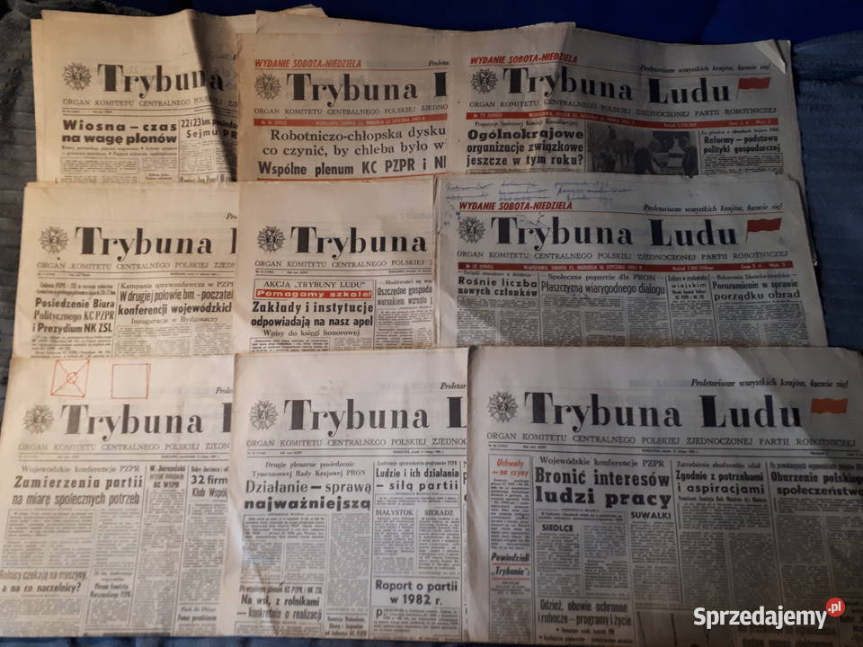 Trybuna Ludu 9sztuk 1983 1502 1102 1402 1601 Pruszków