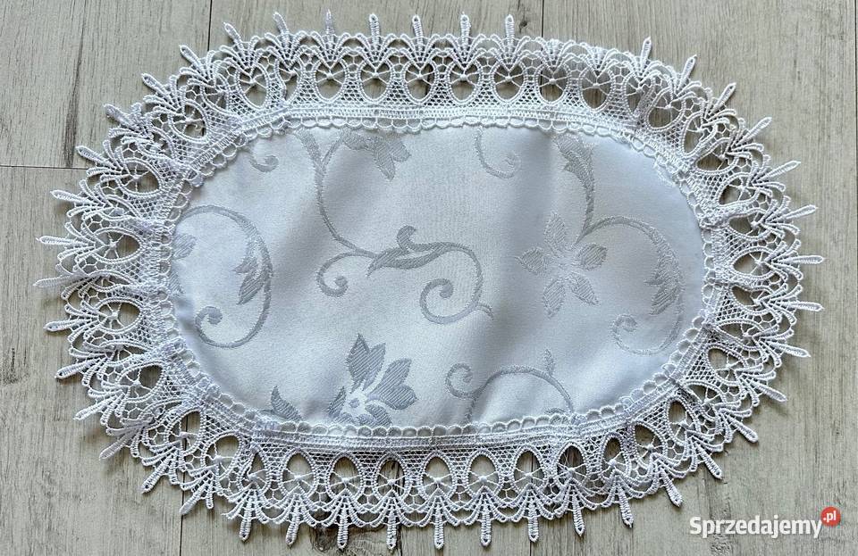 NOWA serwetka biała haftowana do koszyczka łódzkie Łódź