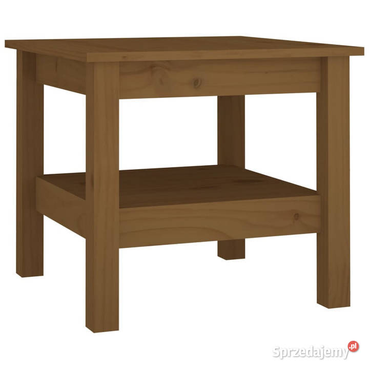 Stolik kawowy miodowy brąz 45x45x40 lite drewno Warszawa