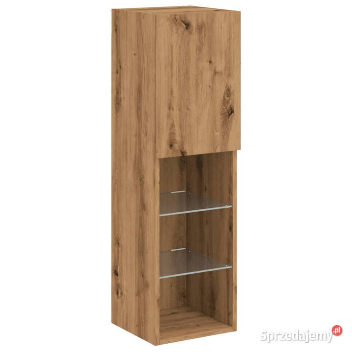 Szafki TV z LED 2 dąb artisian 305x30x102 Warszawa