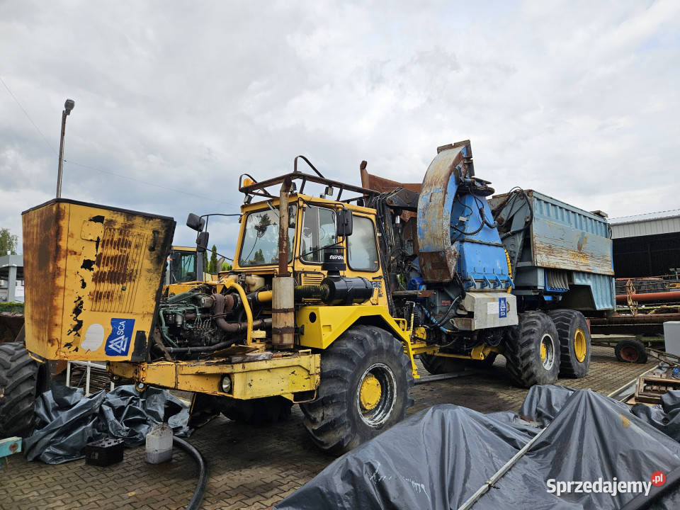 Rębak Bruks 1004 CT zabudowany na wozidle VOLVO Biskupie-Kolonia