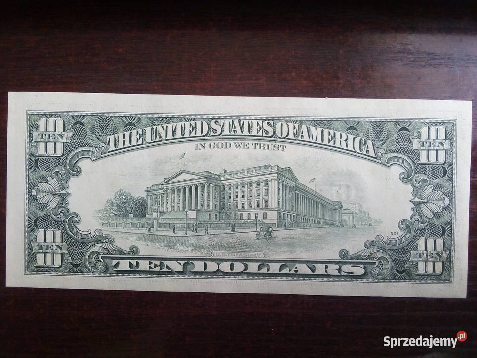Banknot 10 dolarów USA Numizmatyka Płońsk