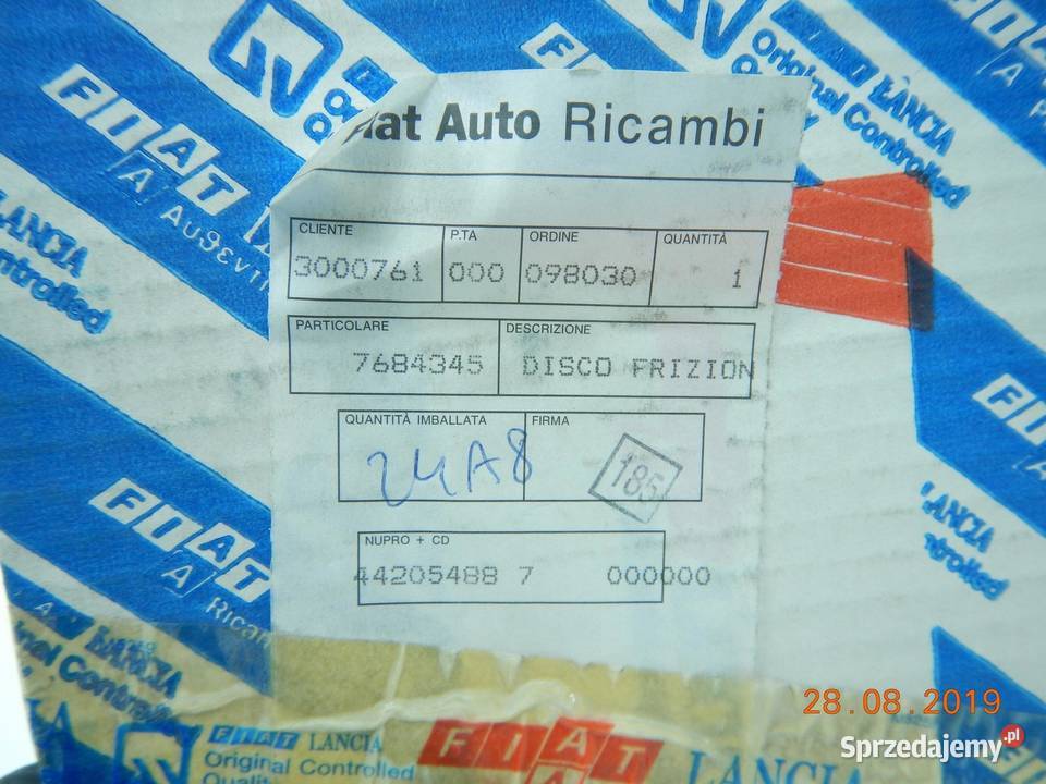 TARCZA SPRZĘGŁA FIAT UNO 8395 10 7684345