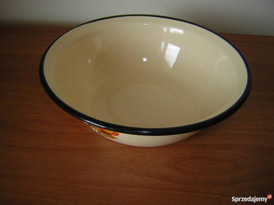 miski emaliowane zdobione z czasów PRL Warszawa