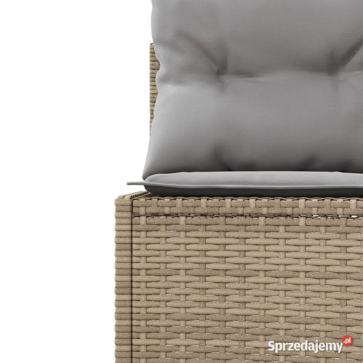 Sofa ogrodowa z poduszkami okrągła beżowy rattan mazowieckie Warszawa