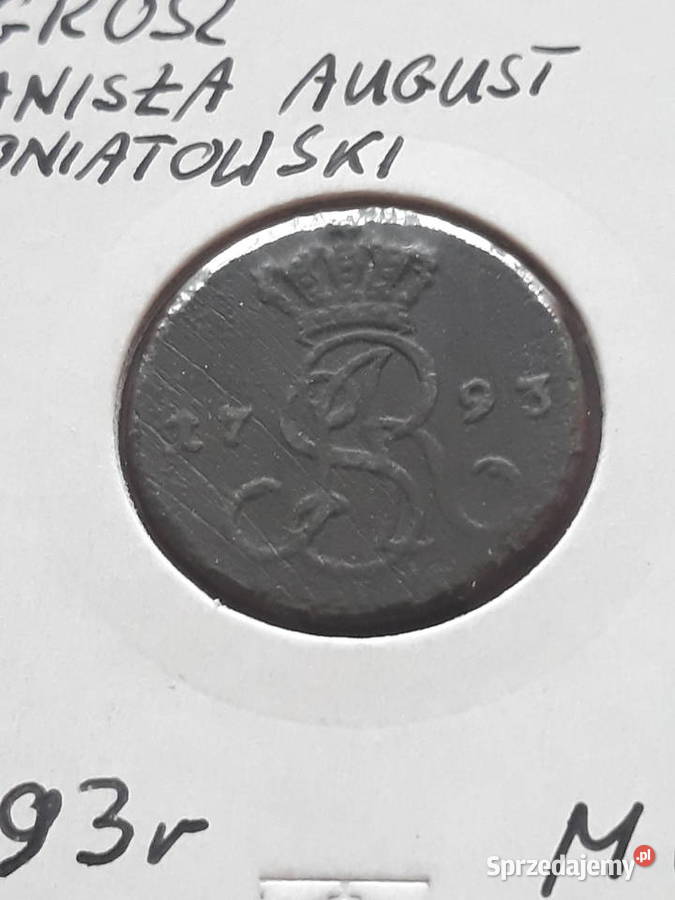 1 Grosz Stanisław August Poniatowski 1793 r MV Konin sprzedam