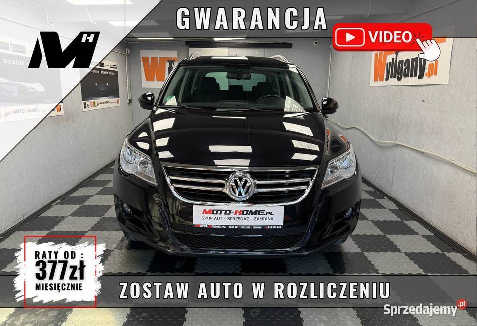 VW Tiguan Benzyna 14TSI czarny pełna dokumen czujnik parkowania