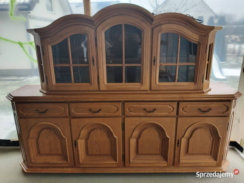 Komoda witryna stara drewniana
