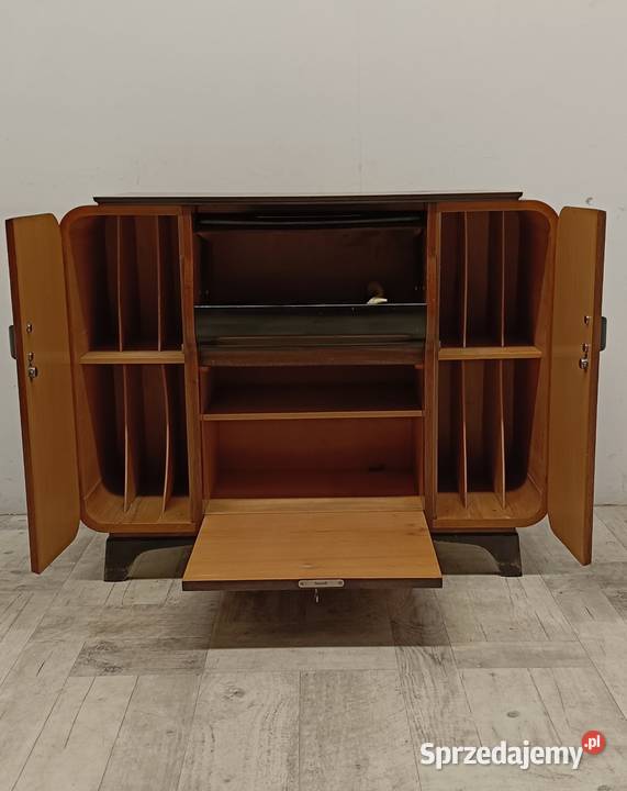 Halabala szafka pod gramofon art deco lata 60te łódzkie Radomsko