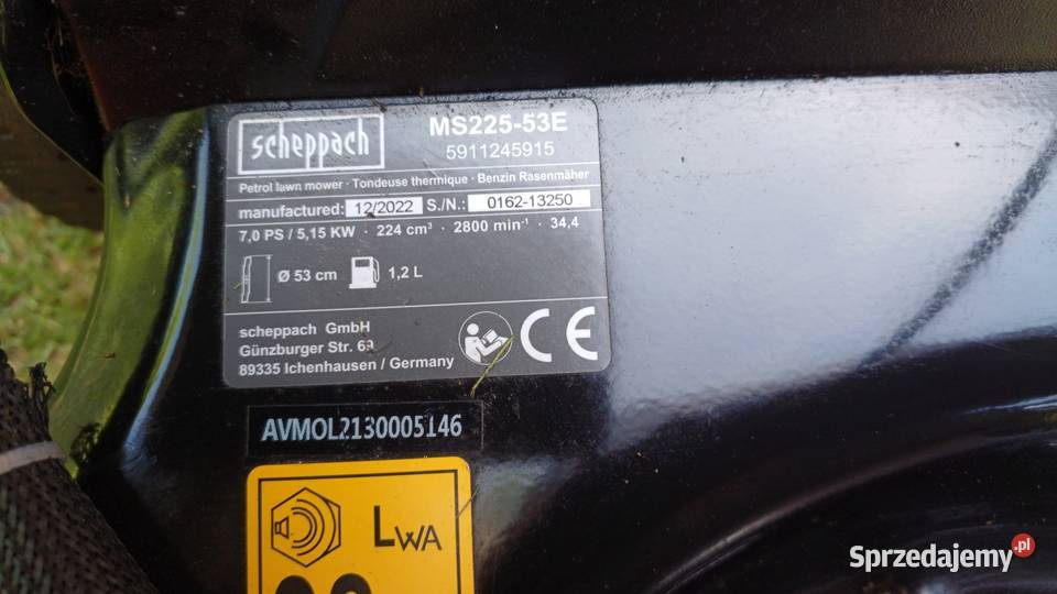 Kosiarka spalinowa scheppach MS22553 Rachów