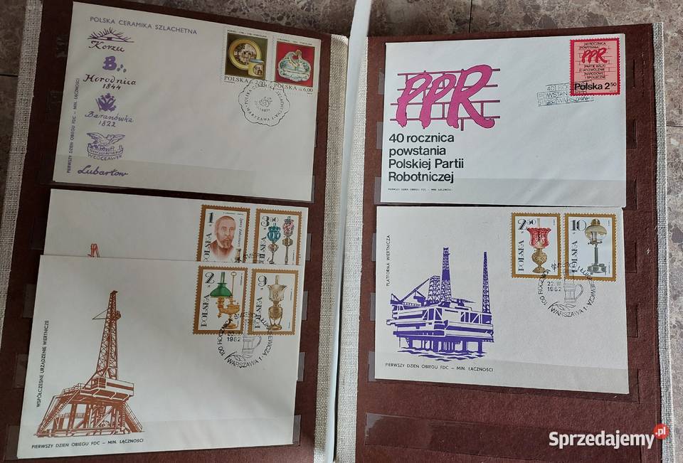 65 koperty znaczki całostki FDC polskie pierwszy Tczew