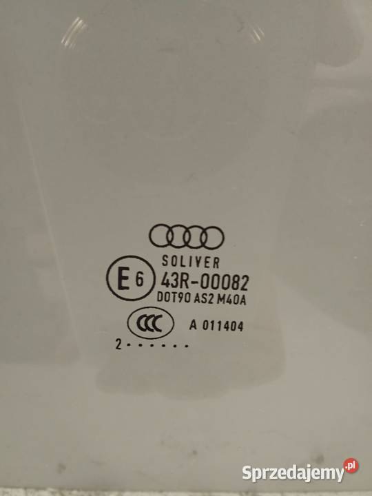 Szyba Drzwi Prawa Tylna Audi A5 09 Oryginał wielkopolskie
