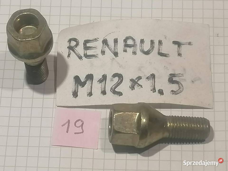 śruba koła M12x15 nowa klucz 17 19 RenaultDacia Pozostałe Piotrków Trybunalski
