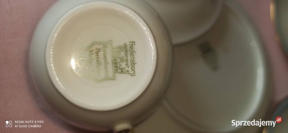 Filiżanka z talerzykiem deserowym Kjbenhavn Gdańsk