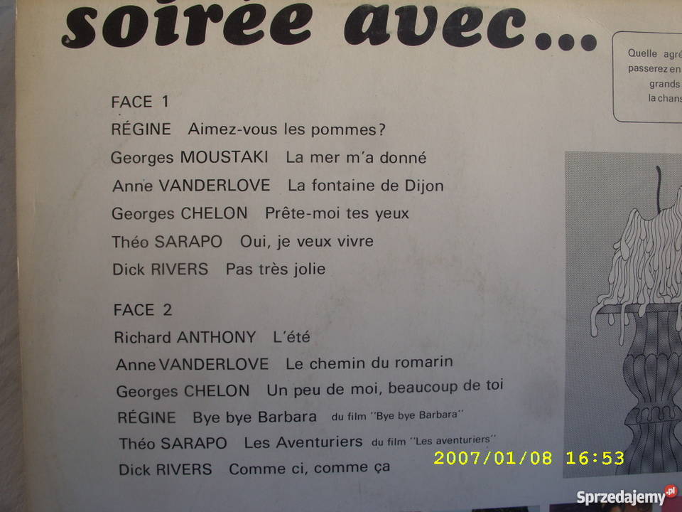 Skladanka LP SOIRE AVEC France Wołów sprzedam