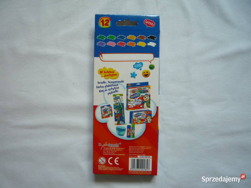 Farby akwarelowe 12 kolorów z pędzelkiem Bambino zachodniopomorskie Szczecin