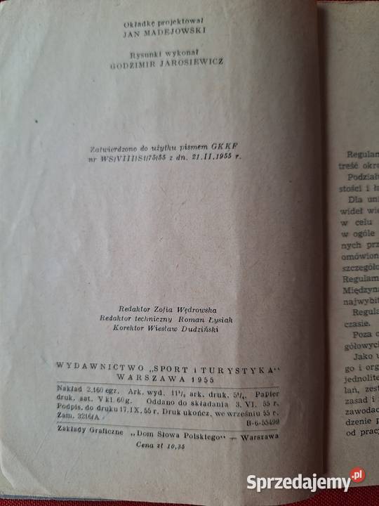 Historyczny 70letni już regulamin biały kruk Nowy Targ sprzedam