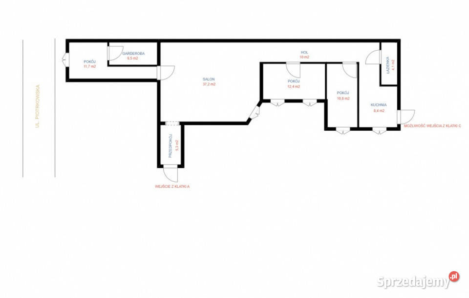 Przestronne mieszkanie z widokiem na Piotrkowską łódzkie Łódź