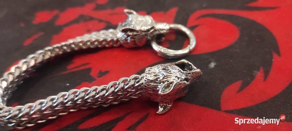 Stal 316 wilki bransoleta męska viking Piekary Śląskie