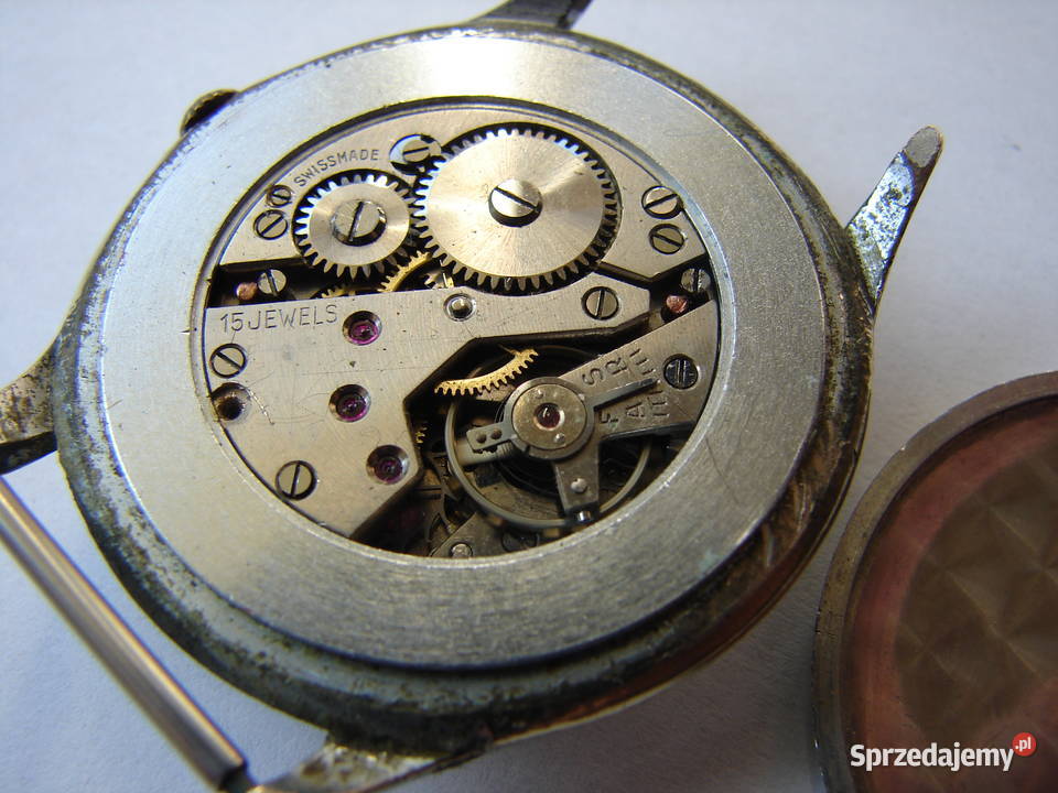 Delbana 15 jewels duży zegarek z lat 40 stych Warszawa