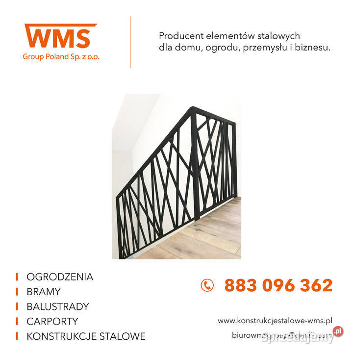 Nowoczesna balustrada schodowa Balustrady i barierki śląskie Jaworzno