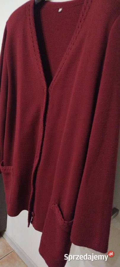 Kardigan damski w kolorze bordowym lubelskie Lublin