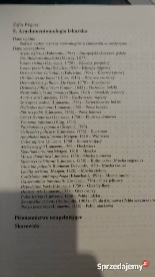 zarys parazytologii lekarskiej książki medyczne Warszawa
