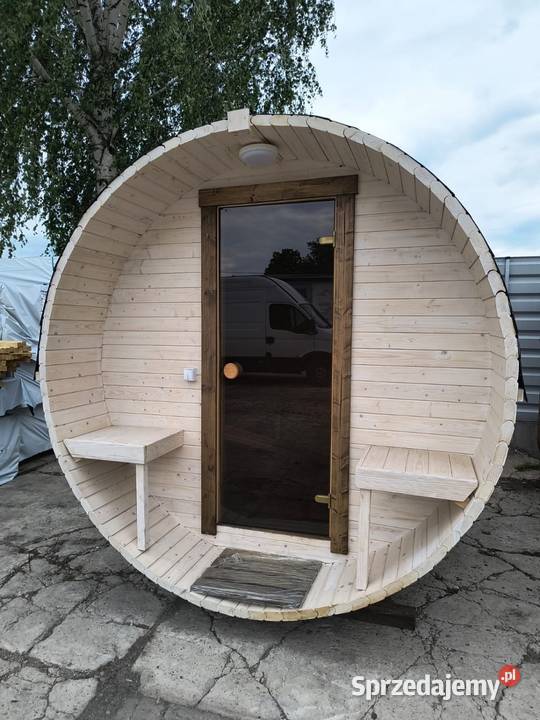 Sauna ogrodowa beczka dostępna ręki Warszawa