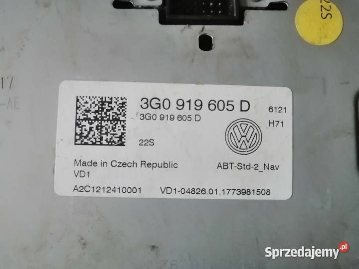 Nawigacja ekran radio VW PASSAT B8 3G0919605D sprzedam