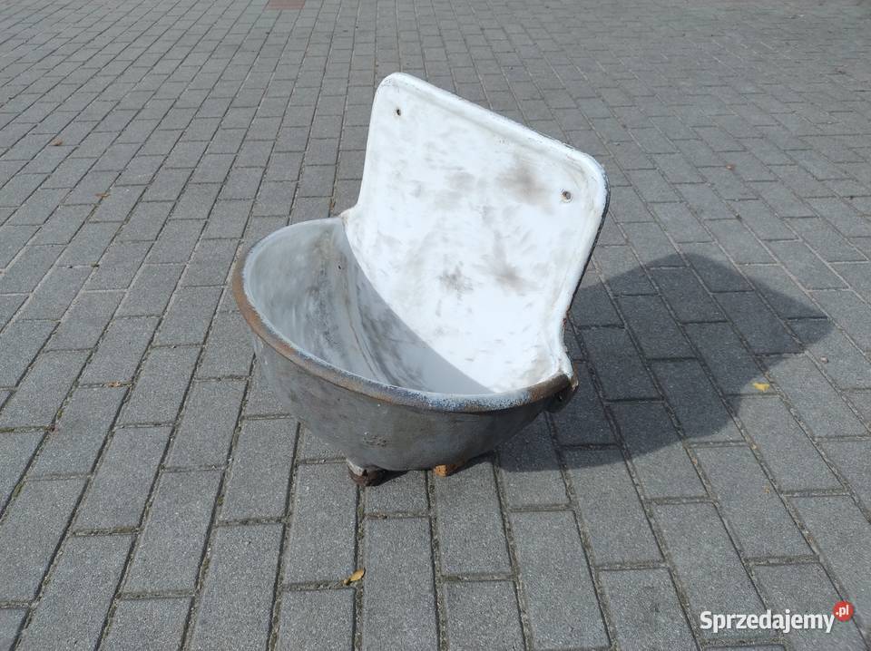 Stara umywalka żeliwna ogrodowa PRL loft pomorskie Gdynia sprzedam