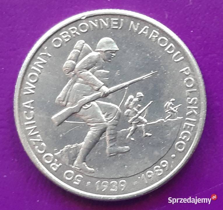 Moneta PRL 500 ZŁOTYCH 1989 50 Rocznica Wojny Numizmatyka Pruszków sprzedam