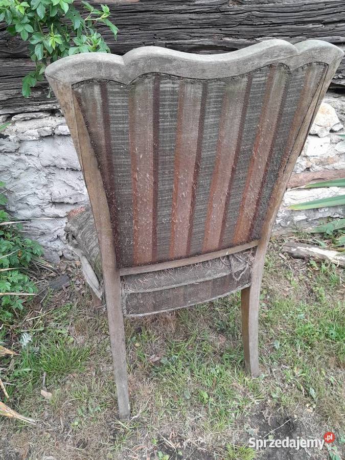Stary zabytkowy fotel baza do renowacji zabytek Dąbrowa Górnicza sprzedam