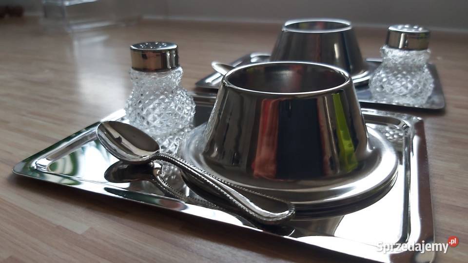 Zestaw Silver plated do jajej Wyry